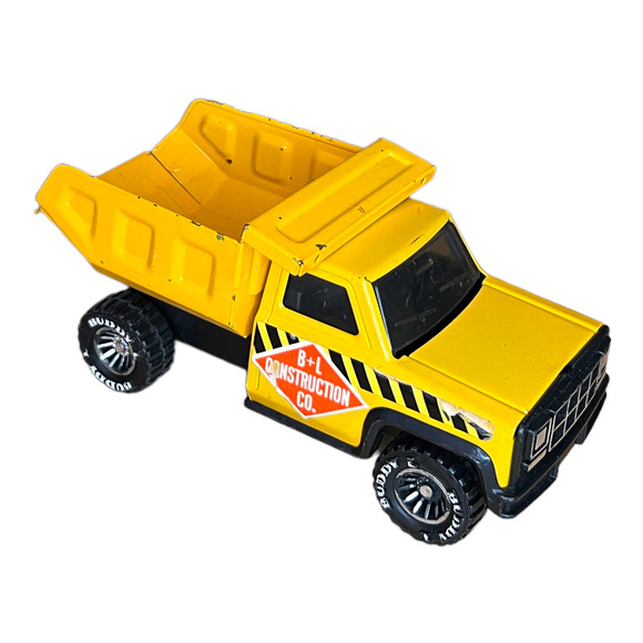 Vintage BUDDY L "B+L CONSTRUCTION CO." Metal Dump Truck, Hong Kong, VG+ - Picture 1 of 8